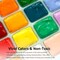 Gouache Paint Set, 24 Colors x 30ml/1oz with 3 Brushes & a Palette, Unique Jelly Cup Design, Non-Toxic, Guache Paint for Canvas Watercolor Paper - Perfect for Beginners, Students, Artists(Green)